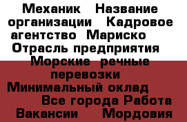 Механик › Название организации ­ Кадровое агентство "Мариско-2" › Отрасль предприятия ­ Морские, речные перевозки › Минимальный оклад ­ 197 400 - Все города Работа » Вакансии   . Мордовия респ.
